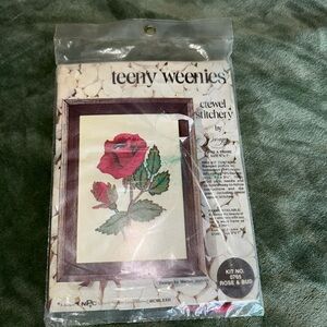 New Vintage Paragon Teeny Weenies Crewel Stitchery Kit - Roses 5x7
